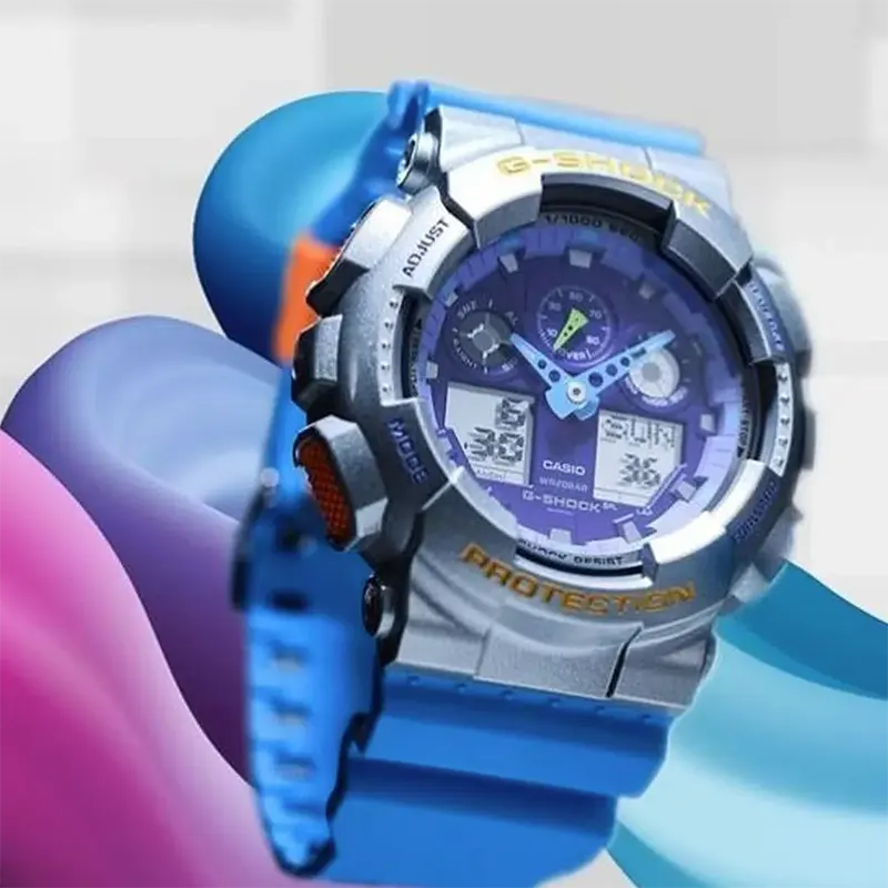 G-Shock Ana-Digital Urban Grey Blue Modern Men’s Watch- GA-100EU-8A2